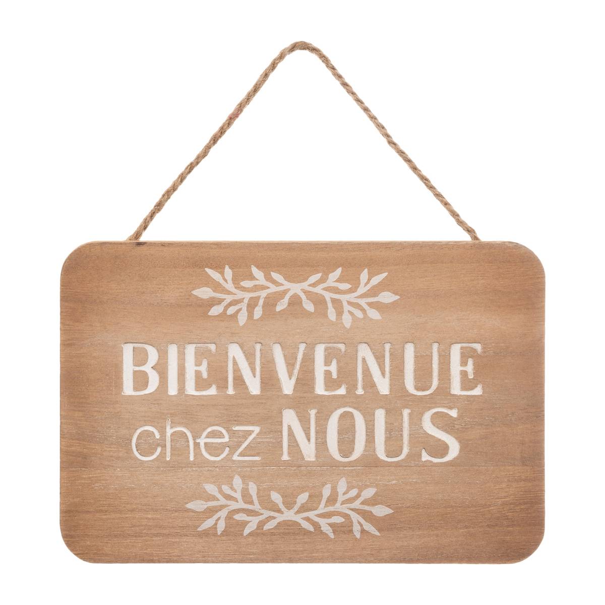 Türschild Krystel Aus Holz 25x17cm - Willkommen