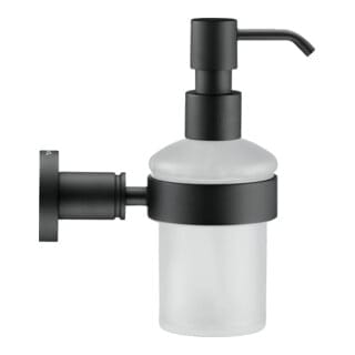 Duravit Seifenspender D-Code schwarz matt, 6,9x14,5cm, Glas weiß matt