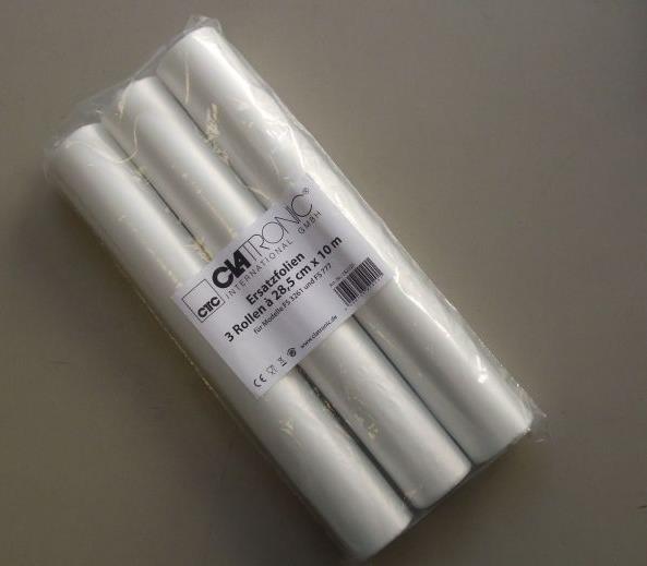 Clatronic - Ef Zu Fs 777 - Transparente Folienrollen (3 Stk. X 10 M)