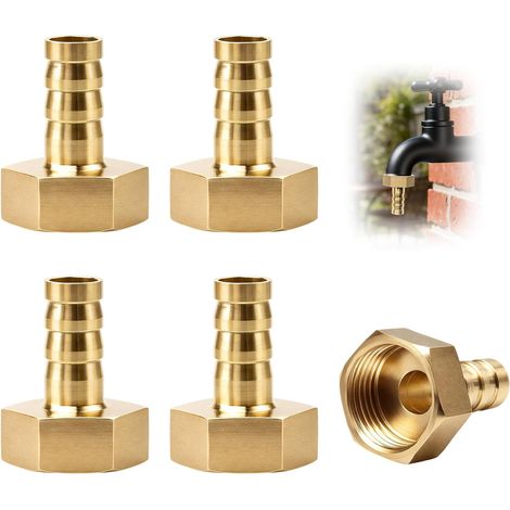 Stück Schlauchverschraubungen Mit Widerhaken, G1/2, 10 Mm, Messing-innengewindeadapter Für Schlauchanschlüsse An Gartenschläuchen Und Flüssigkeitskreisläufen