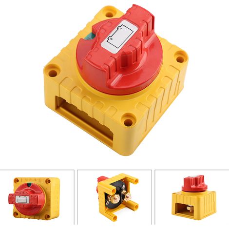 Stück Dc 12–24 V Batterietrennschalter, 300 A Batterietrennschalter, Batterietrennschalter Für Boot, Wohnmobil, Lkw – Rot Und Gelb