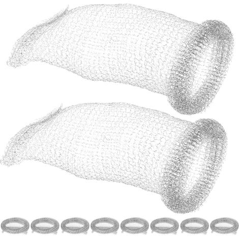 10er-pack Edelstahl-waschmaschinenfilter, Einfach Zu Installierendes Ablaufsieb, Verhindert Verstopfungen In Waschmaschinen, Silber