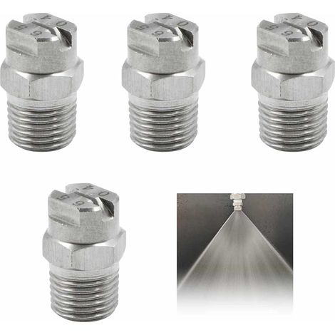 4-teiliges Hochdruckreiniger-sprühdüsenset – Sektordüsen-ersatzzubehör Aus Edelstahl Mit 1/4"-gewindeanschluss, 65°-öffnung, 1,3 Mm