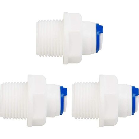 Schnellkupplungs-rohrverschraubungen Für Wasserreiniger, Steckverbinder, Schlauchdichtung Für Ro-system, Gerades Rohr, 3/8" Bsp-außengewinde - 1/4" Außendurchmesser (6,4 Mm)