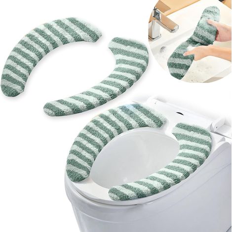 Warme, Waschbare Wc-sitzkissen. Weiches, Rutschfestes, Waschbares Und Maschinenwaschbares Wc-sitzkissen. Wc-sitzbezug Mit Klebestreifen.