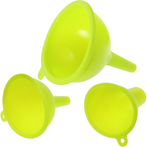 Set Mit 3 Leichten, Grünen Silikon-küchentrichtern, Vielseitig Einsetzbar, Verschiedene Größen Für Öl Und Zutaten, Zum Befüllen Von Flaschen Und Gläsern