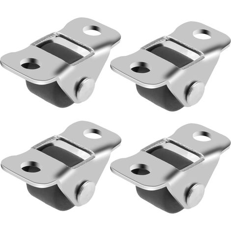 Mini-möbelrollen, Kleine Gummiräder Mit Stahlplatte, Robuste Metallkonstruktion, Niedriges Profil Für Möbel Und Diy-projekte (1,2 Cm)