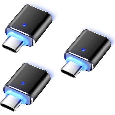 Usb-c-auf-usb-adapter (3er-pack), Usb-c-stecker Auf Usb 3.0-buchse, High-speed-otg-anschluss, Kompatibel Mit Google Pixel, Chromebook, Samsung Galaxy S10/s9, Huawei P20/p30, Macbook Pro