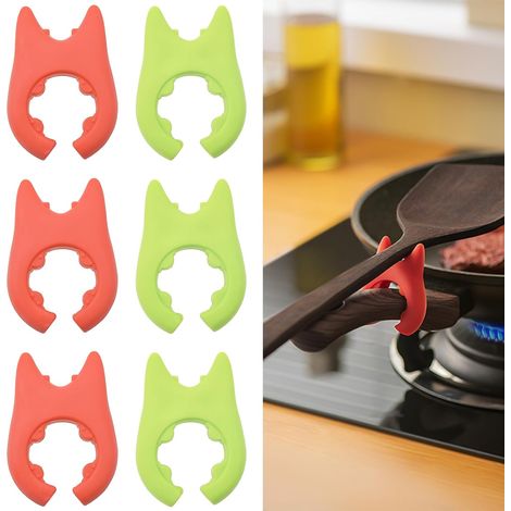 6-teiliges Topf-überlaufschutz-set Mit Löffelhebern Für Die Deckel, Silikon-deckelheber Zur Verhinderung Des Überlaufens Von Töpfen, Praktisches Topfdeckel-set