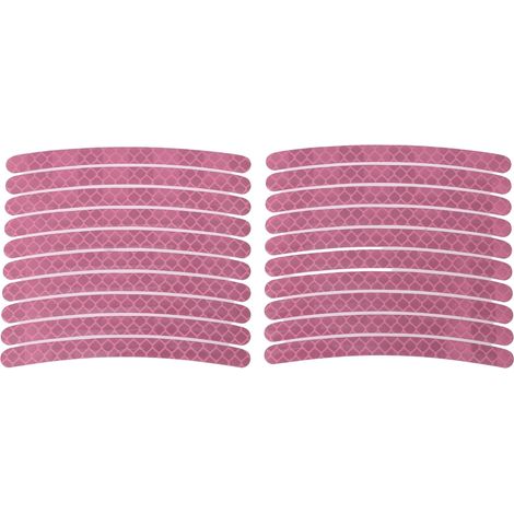 20 Stück Felgenaufkleber Mit Bogenmotiv, Autofelgen-dekorationsaufkleber Für 14-22 Zoll, Neonpink Reflektierend, Haustier
