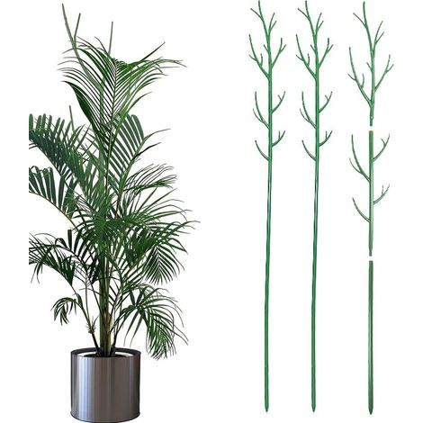 Set Mit 3 Grünen Pflanzen- Und Blumenstützen Für Optimales Pflanzenwachstum, 100 Cm Hoch, Geeignet Für Tomaten, Hortensien, Pfingstrosen, Stauden Und Mehr.