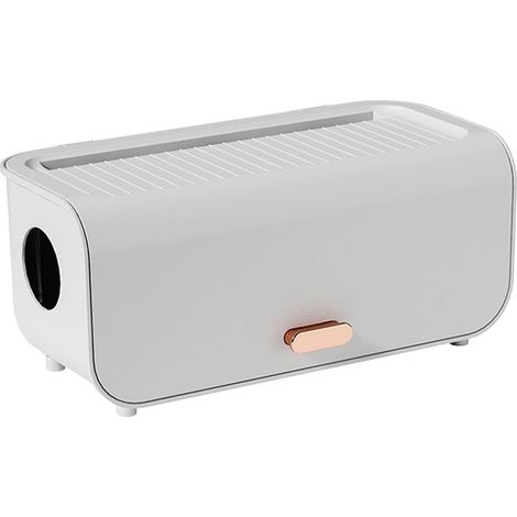 Kabelmanagementbox, Schreibtisch-kabelorganizer Für Steckdosenleisten, Ladegeräte, Adapter, Computer- Und Tv-kabel, Kabelkanal Fürs Büro (weiß)
