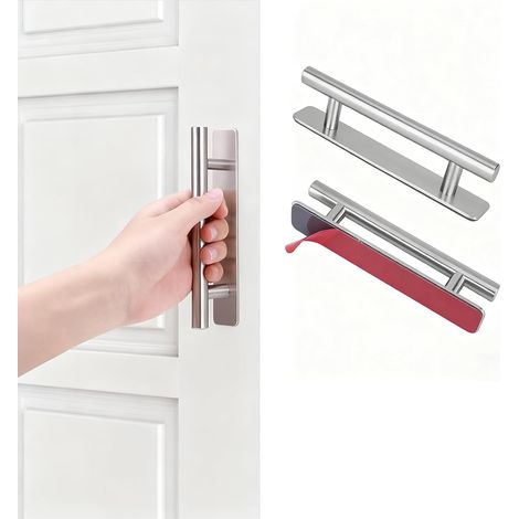 Stück Selbstklebende Möbelgriffe 150 Mm Silberfarbene Schiebetürgriffe, Kein Bohren Erforderlich, Edelstahl & Aluminium, Für Küchenschränke, Kühlschränke, Schubladen Und Schränke