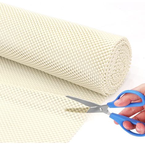 Rutschfeste Küchenschrank-einlagerolle, Wasserfester Schubladenschutz Ohne Klebstoff, Pvc-schubladenbodenmatte Für Küchentisch Und -schrank, Weiß (40 Cm X 300 Cm)