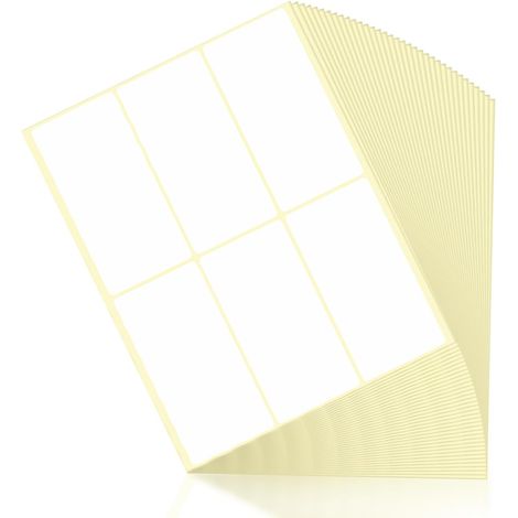 210 Weiße, Selbstklebende Etiketten, 100 X 50 Mm, Rechteckige Etiketten Für Flaschen, Ordner, Dosen, Küche, Büro