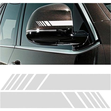 Stück Reflektierende Auto-rückspiegelaufkleber, Reflektierender Streifen Für Auto-rückspiegel, Individuelle Seitenstreifenaufkleber Für Autos (weiß)