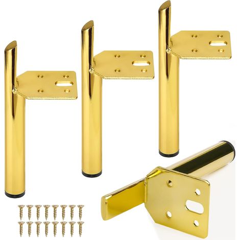 Möbelstücke Aus Metall, 4 Stück, Einfache Installation Durch Vorherige Installation Für Schränke, Tische, Canapés, Liegestühle In Schwarzer Farbe Und Mehr