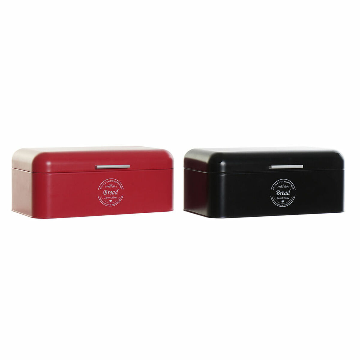 Brotkorb Dkd Home Decor Rot Schwarz Metall (42,5 X 24 X 17 Cm) (2 Stück)
