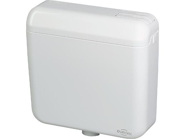 Aufputz Spülkasten Evenes, 2-mengen Taste, Weiß, Tiefhängend, 6-9 / 3-4,5 L