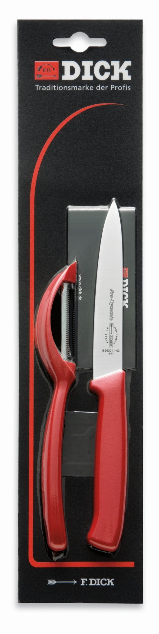 F.dick - Dick Küchenmesser Set Mit Schäler 2-tlg Messer Klein Allzweckschäler Kochmesser