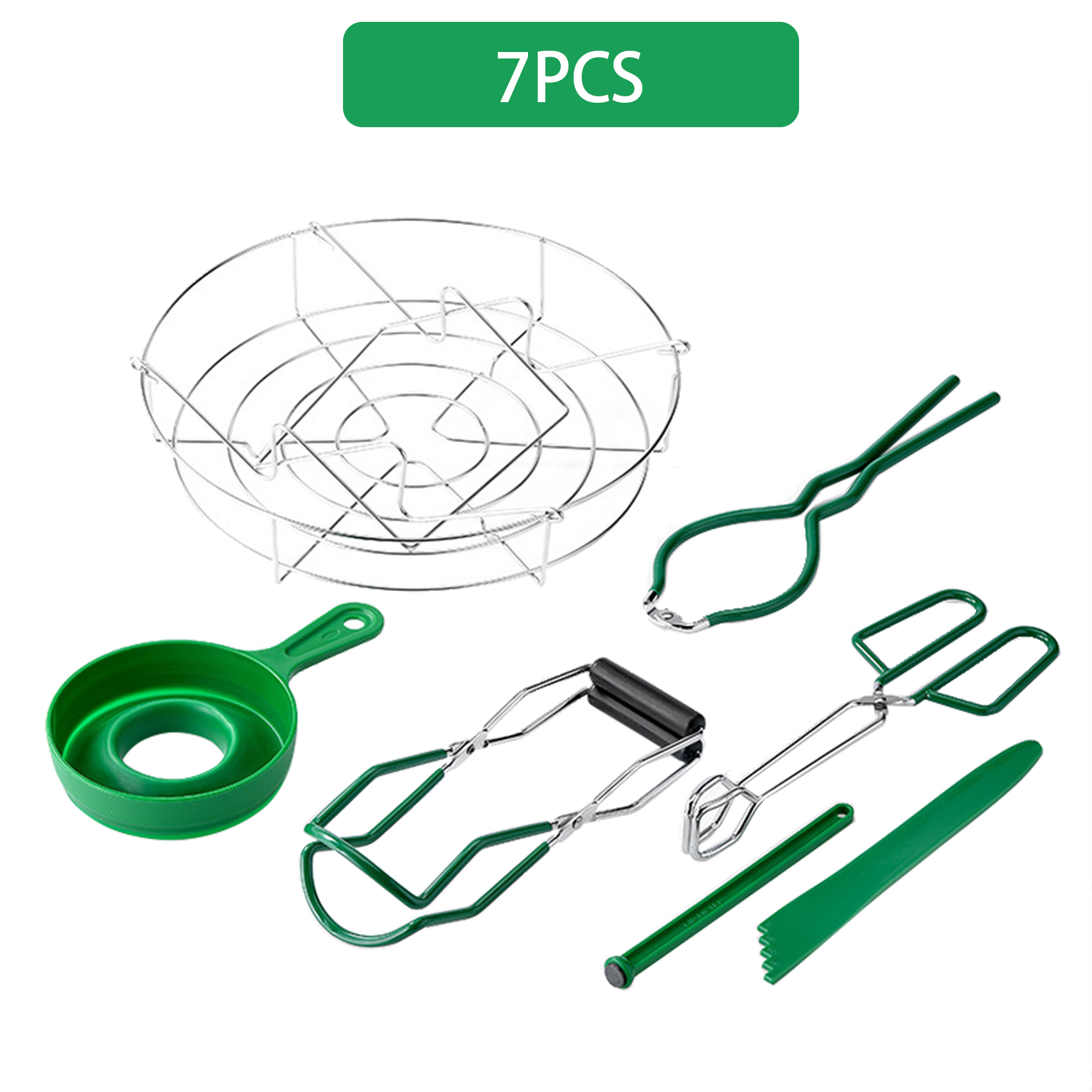 Professionelles 7-teiliges Einmachset: Trichter, Glasheber, Glasschlüssel, Küchenzange, Luftstecher, Deckelheber, Dämpfeinsatz, Hitzeschutz, Starterset Zum Trocknen Von Einmachgläsern, Einmachtopf