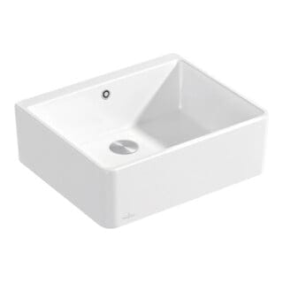 V&B Spülstein Einzelbecken 60 X m Abl.garn, Exzenter, we alp CeramicPlus