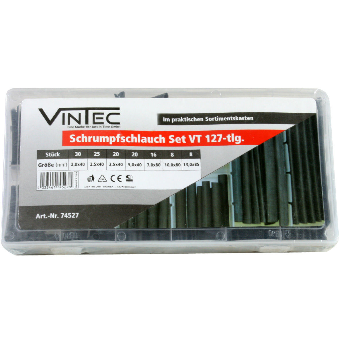 Vintec Schrumpfschlauch Sortiment 127-tlg Vt127 Setbox