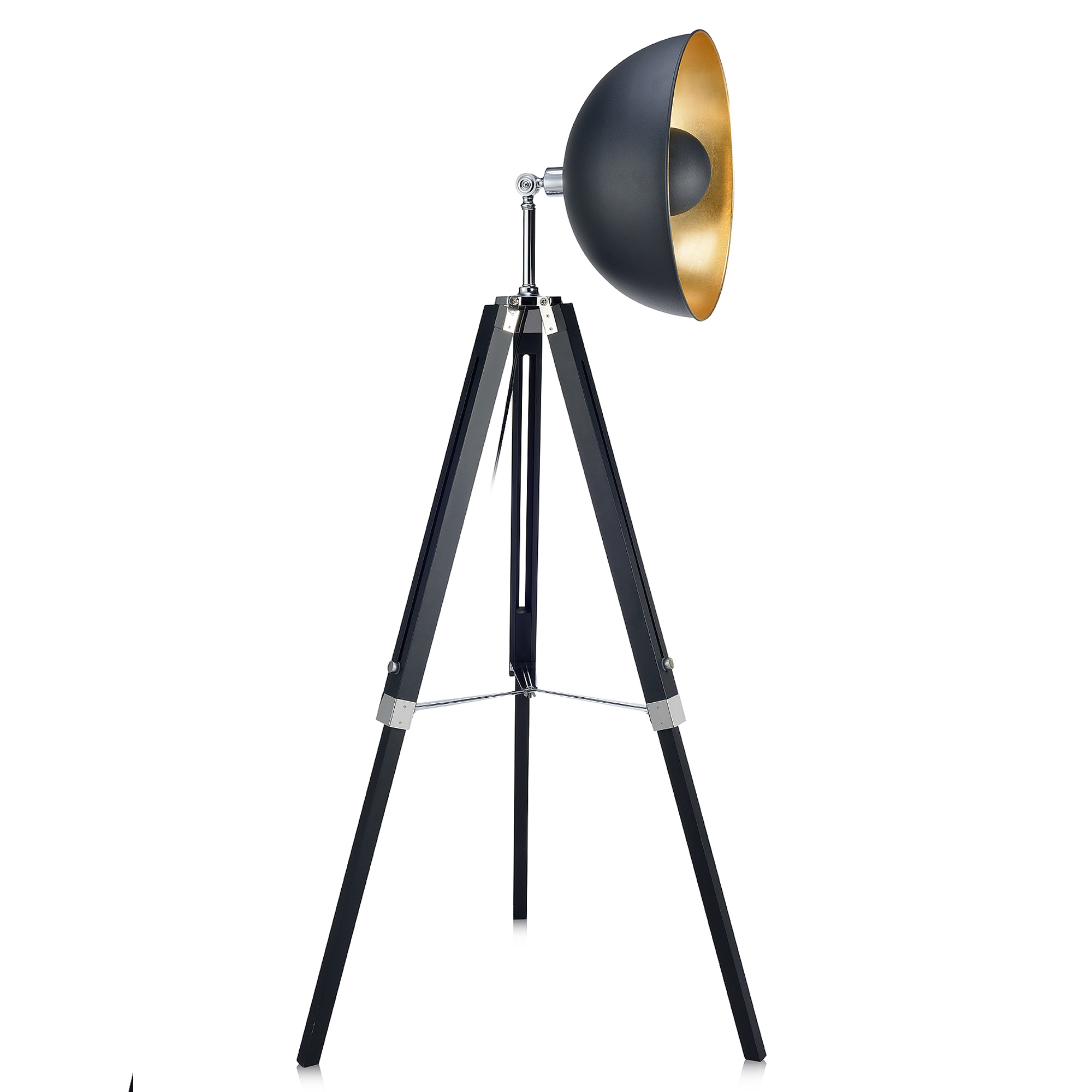 Versanora Stativ Led Standard Stehlampe Schwarz Schirm Modern Lighting Vn-l00019-eu