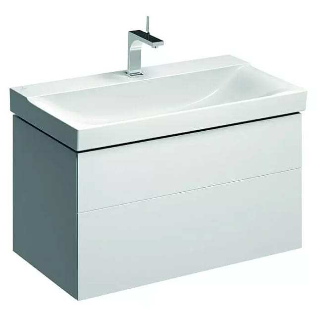 Geberit Waschtisch Xeno2 90x48cm, Hahnl. mit., o. ÜL, we. K-Tect