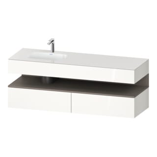Duravit Einbauwaschtisch-Möbel-Set Qatego 160x50x60cm, Kon-WTU, B, B l, ba m/we g