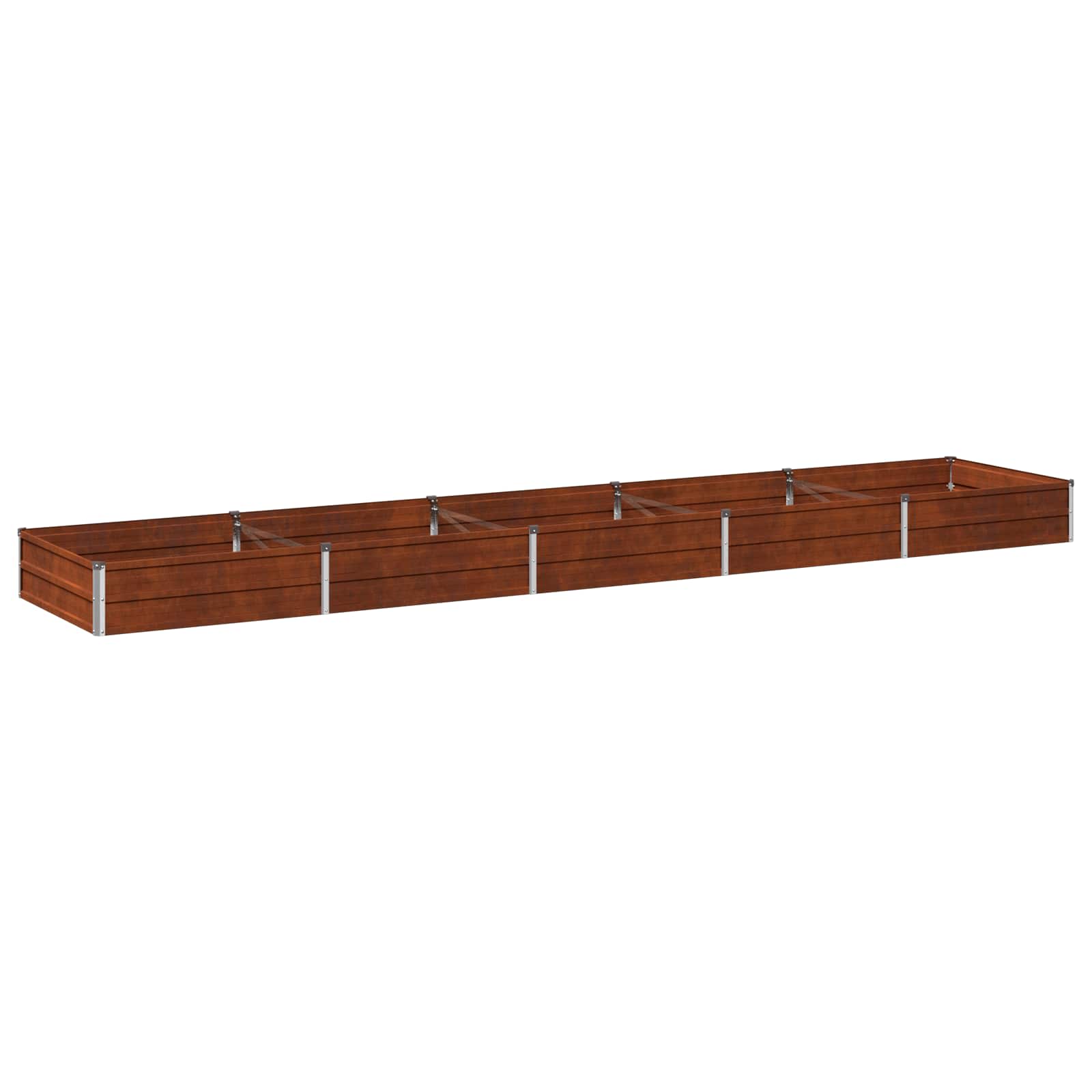 Hochbeet Im Garten Rostig 400 X 80 X 24 Cm Pappe Vidaxl