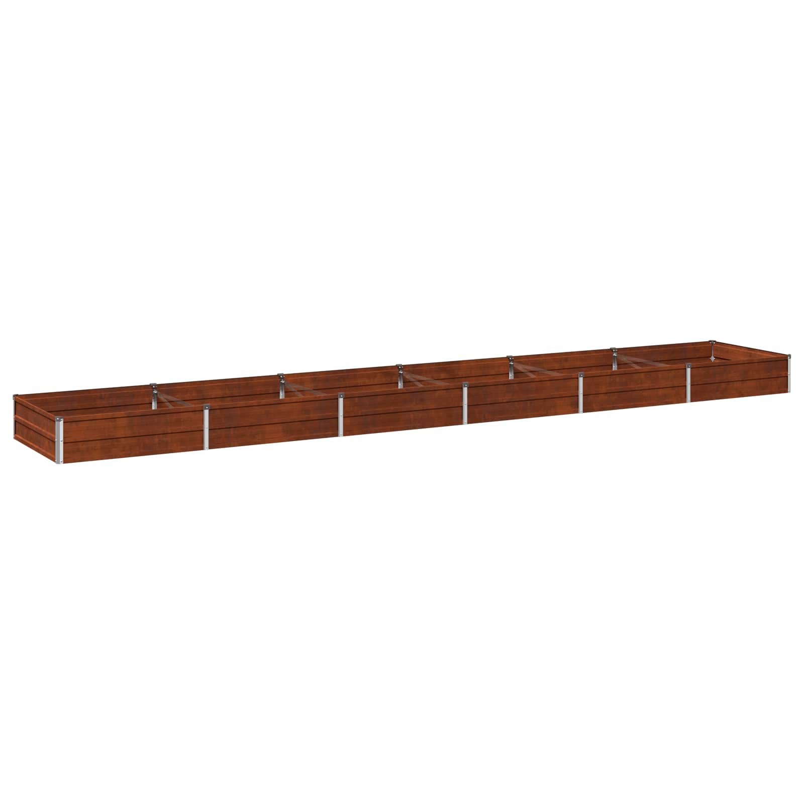 Hochbeet Im Garten Rostig 480 X 80 X 24 Cm Pappe Vidaxl