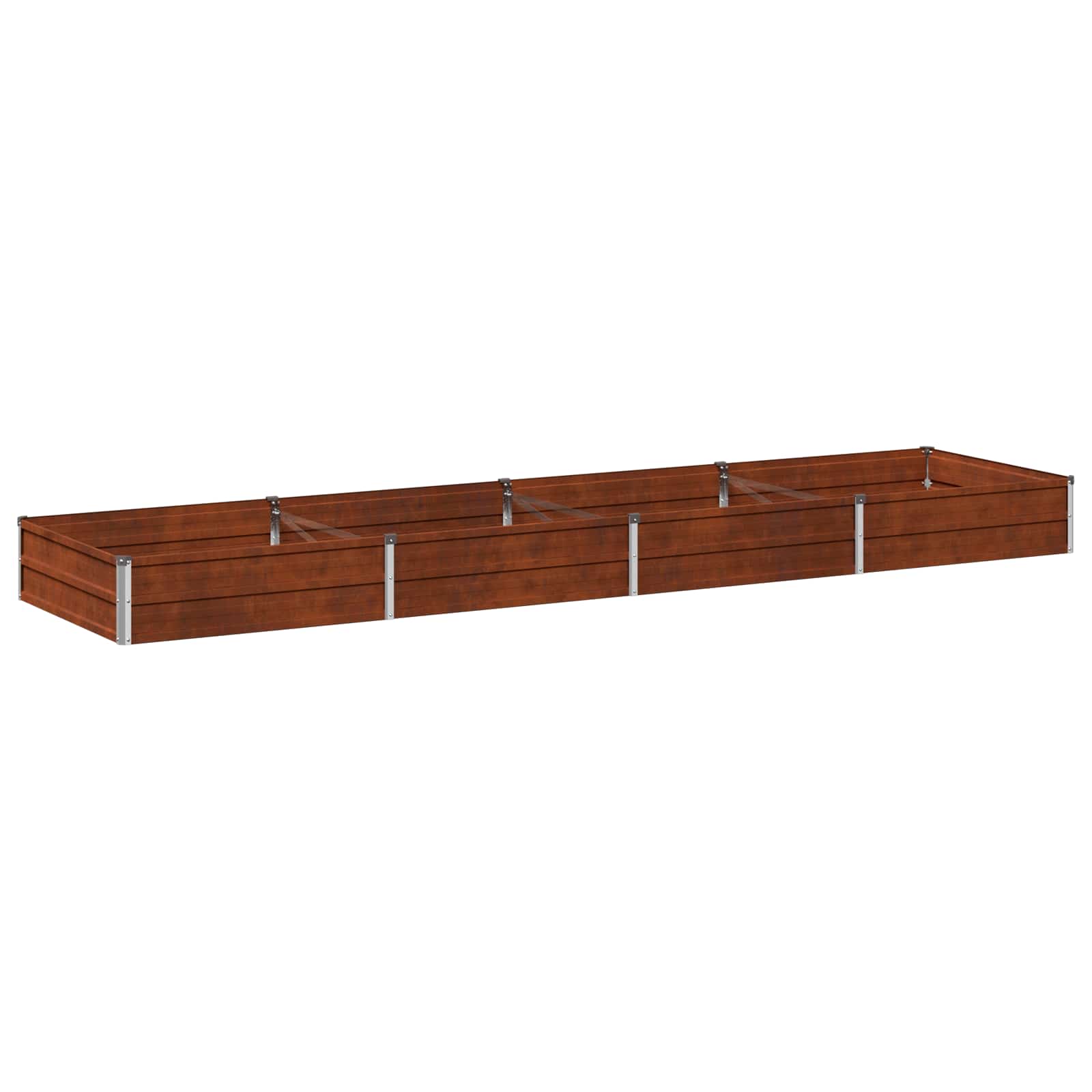 Hochbeet Im Garten Rostig 320 X 80 X 24 Cm Pappe Vidaxl