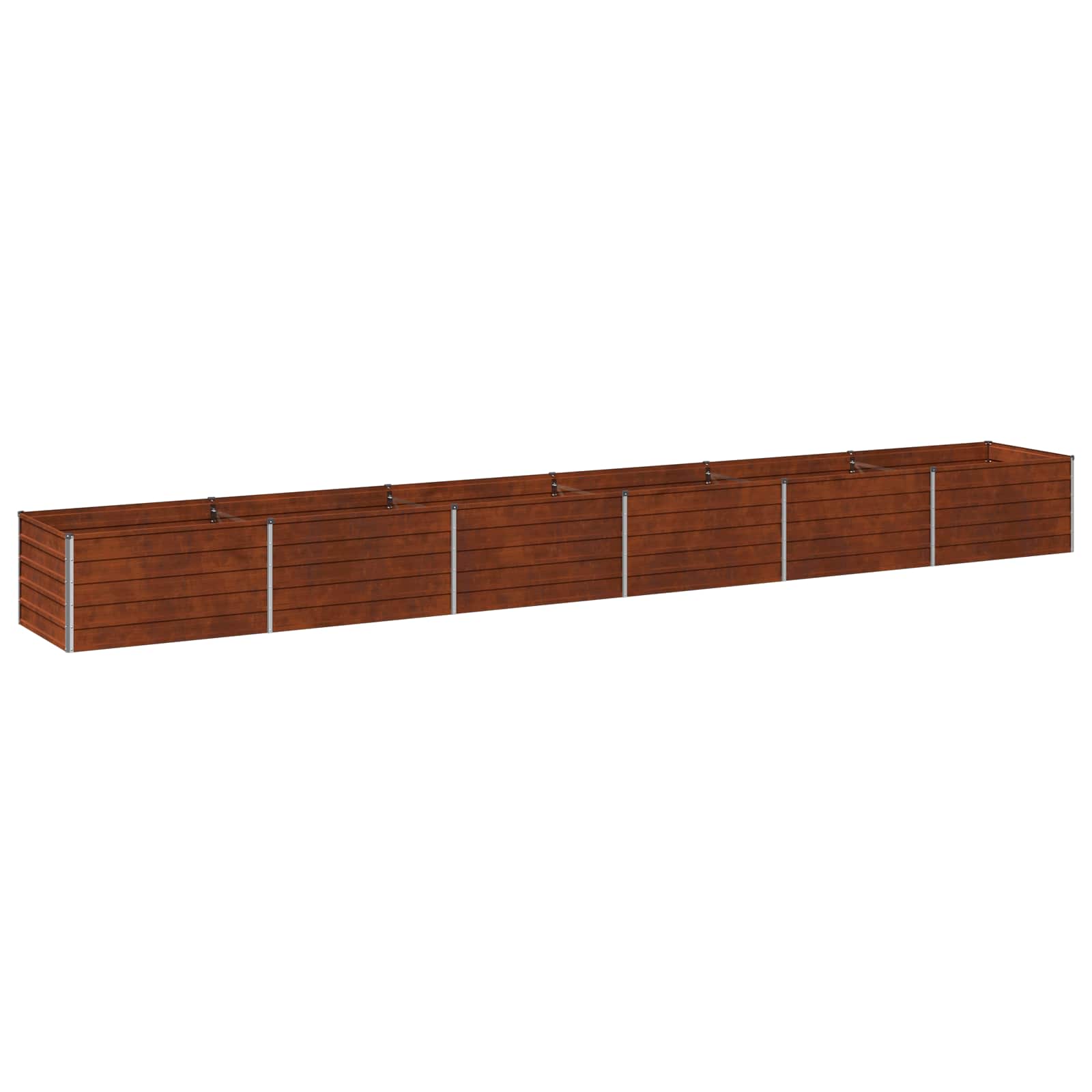 Hochbeet Im Garten Rostig 600 X 80 X 55 Cm Pappe Vidaxl