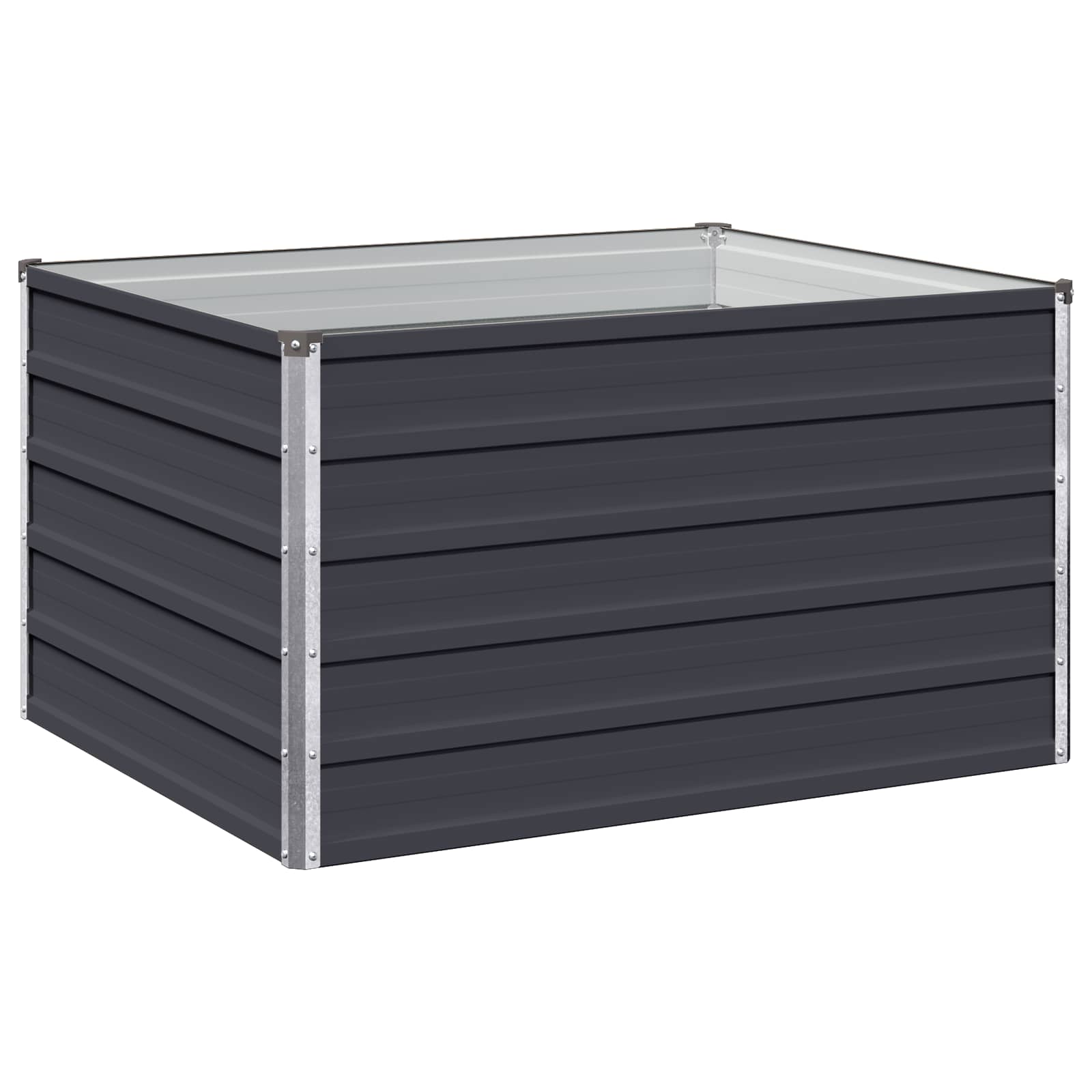 Hochbeet Im Garten Anthrazit 100 X 80 X 55 Cm Vidaxl