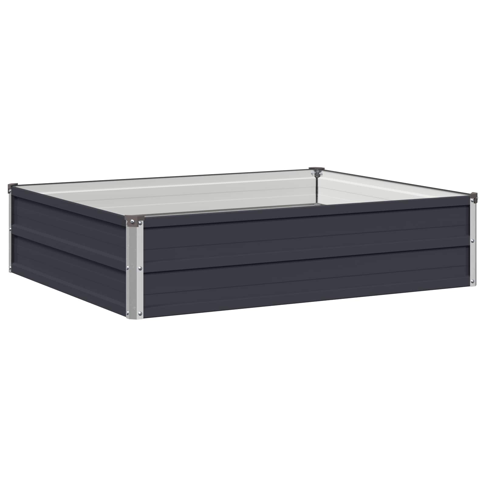 Hochbeet Im Garten Anthrazit 100 X 80 X 24 Cm Vidaxl