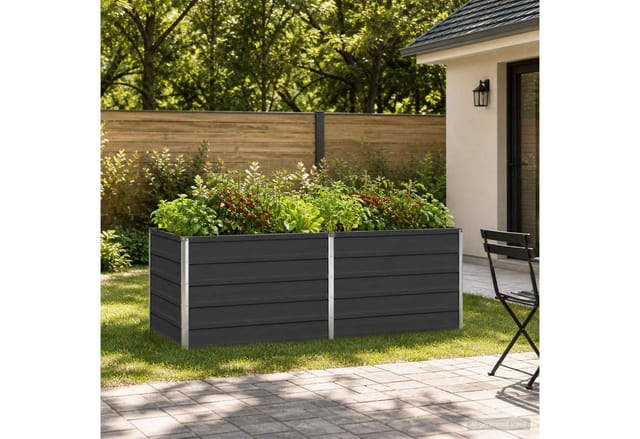 Hochbeet Im Garten Anthrazit 160 X 80 X 55 Cm Vidaxl