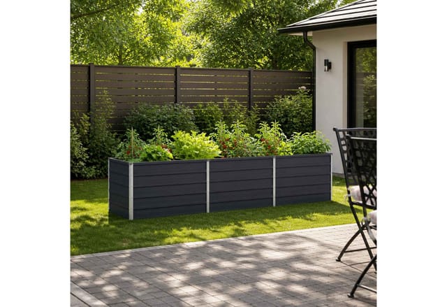 Hochbeet Im Garten Anthrazit 240 X 80 X 55 Cm Vidaxl