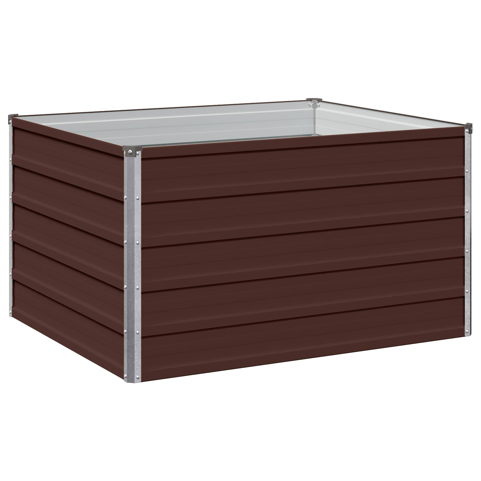 Hochbeet Im Garten Braun 100 X 80 X 55 Cm Kaltgewalzter Stahl Vidaxl