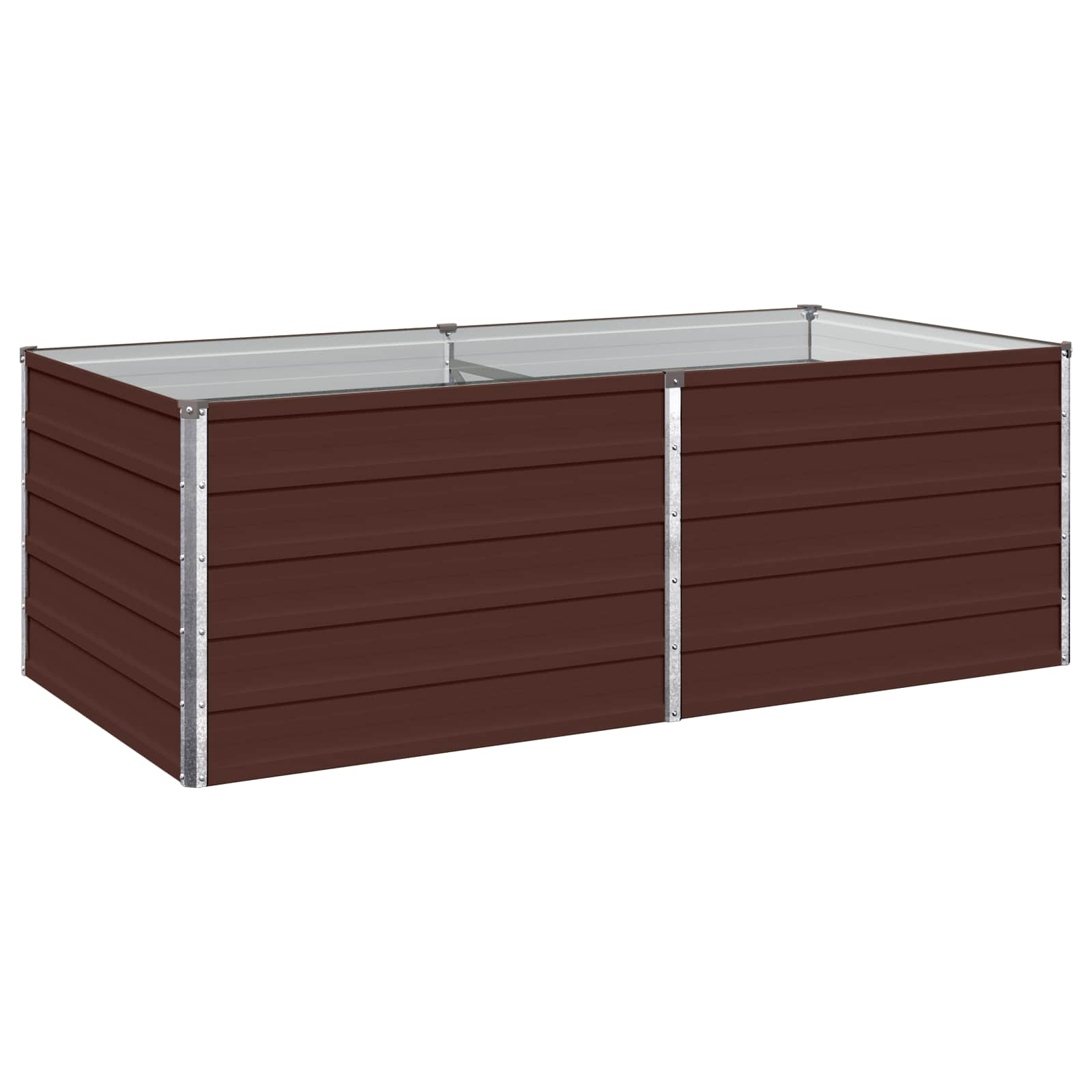 Hochbeet Im Garten Braun 160 X 80 X 55 Cm Kaltgewalzter Stahl Vidaxl
