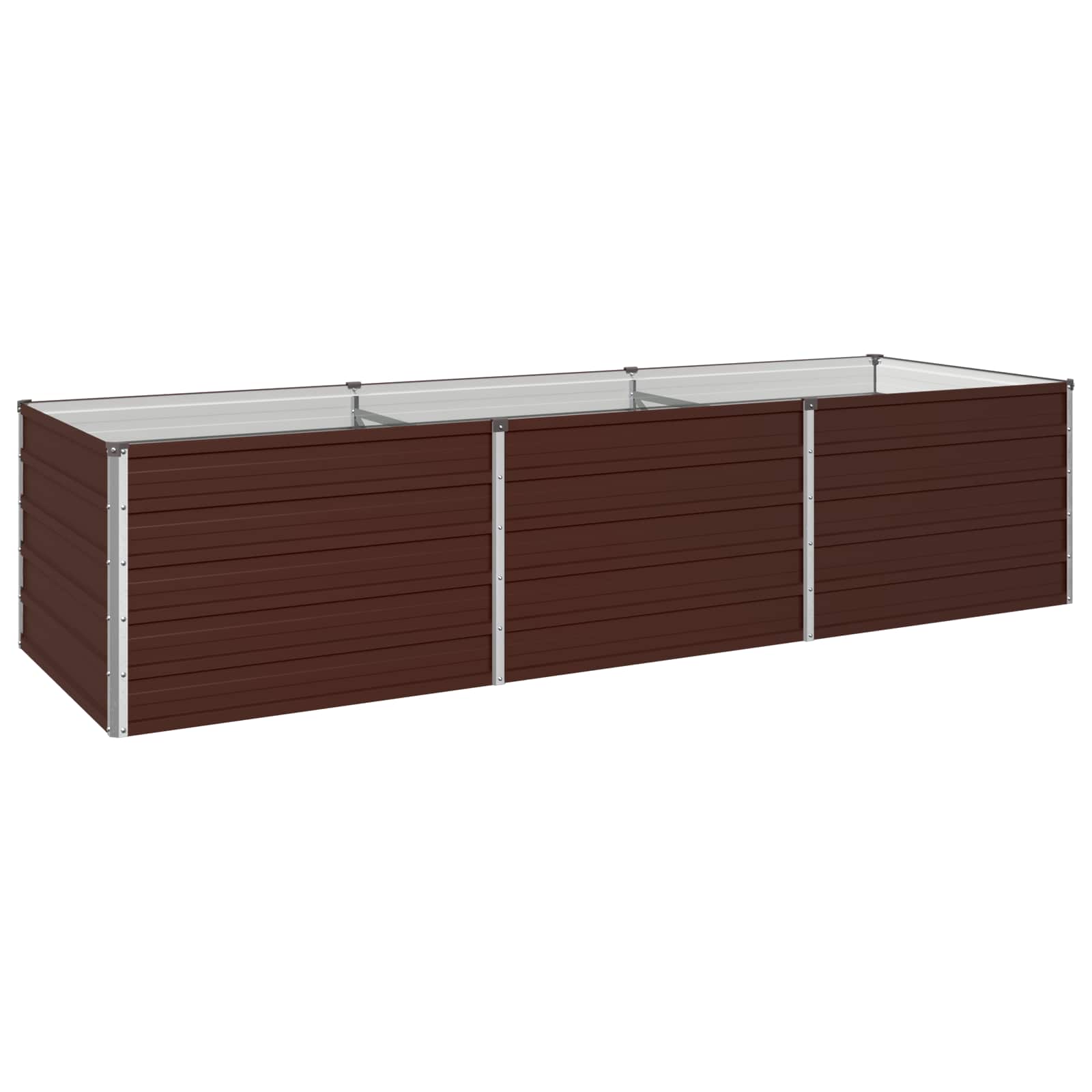 Hochbeet Im Garten Braun 240 X 80 X 55 Cm Kaltgewalzter Stahl Vidaxl