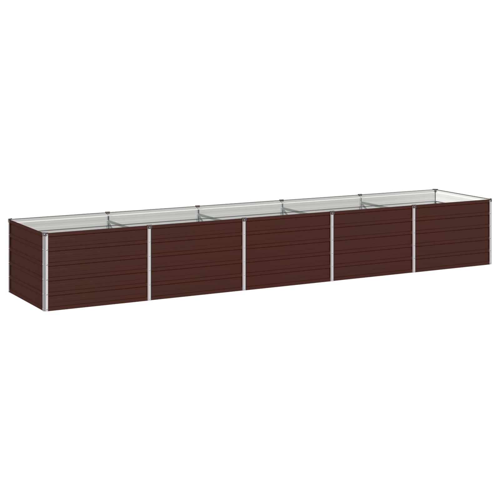 Hochbeet Im Garten Braun 400 X 80 X 55 Cm Kaltgewalzter Stahl Vidaxl