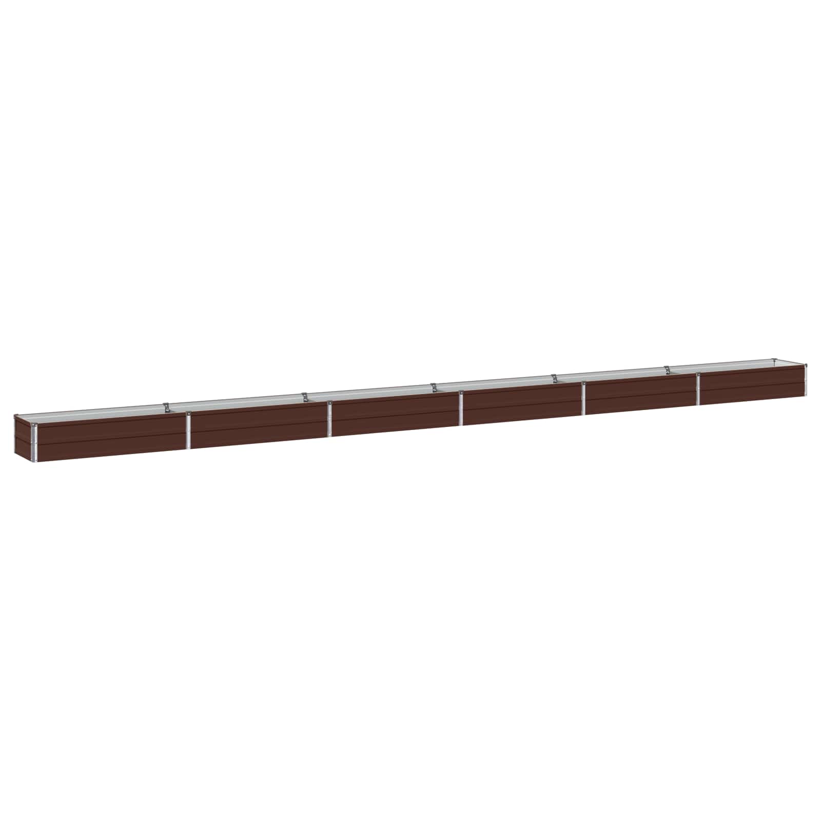 Hochbeet Im Garten Braun 600 X 40 X 24 Cm Kaltgewalzter Stahl Vidaxl