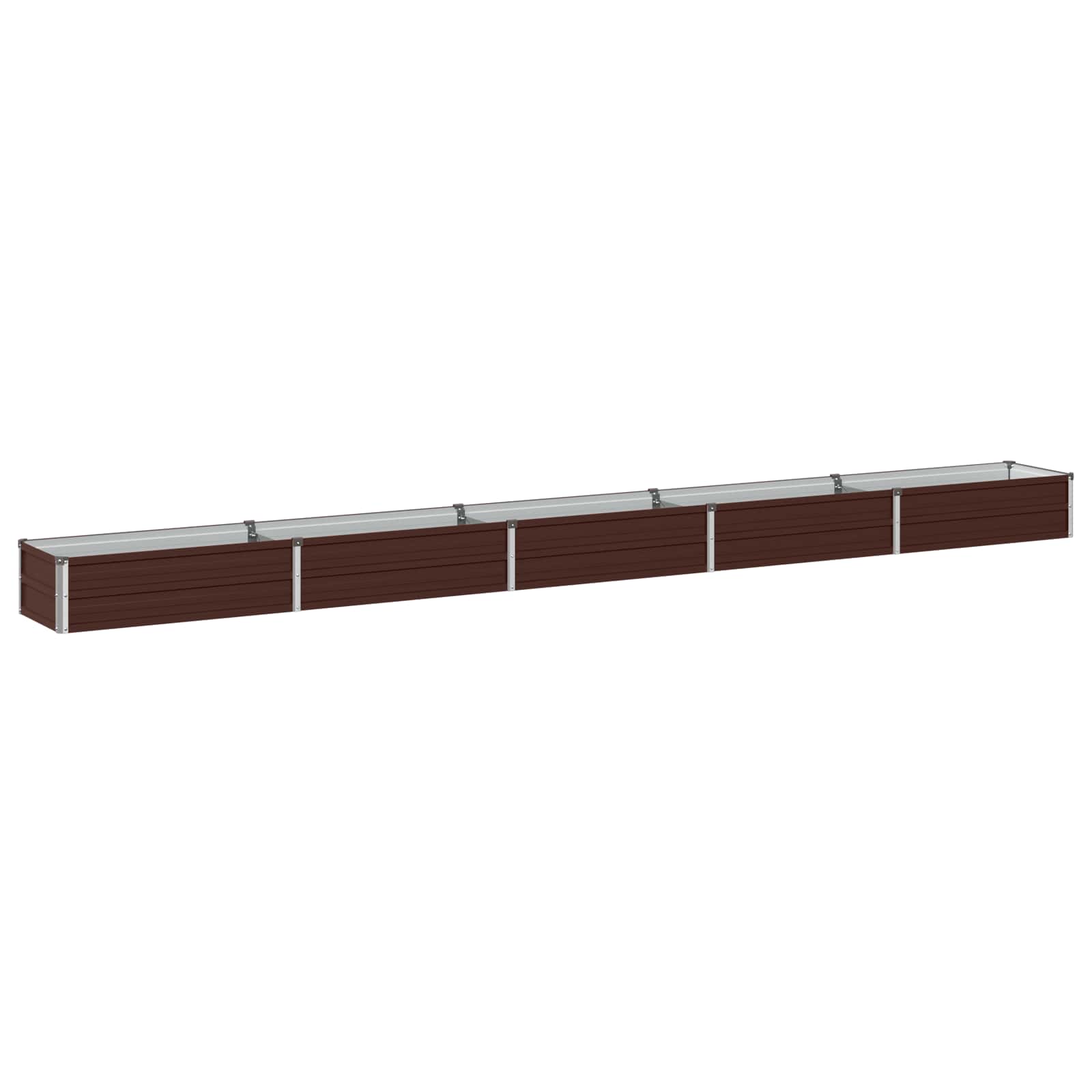 Hochbeet Im Garten Braun 400 X 40 X 24 Cm Kaltgewalzter Stahl Vidaxl