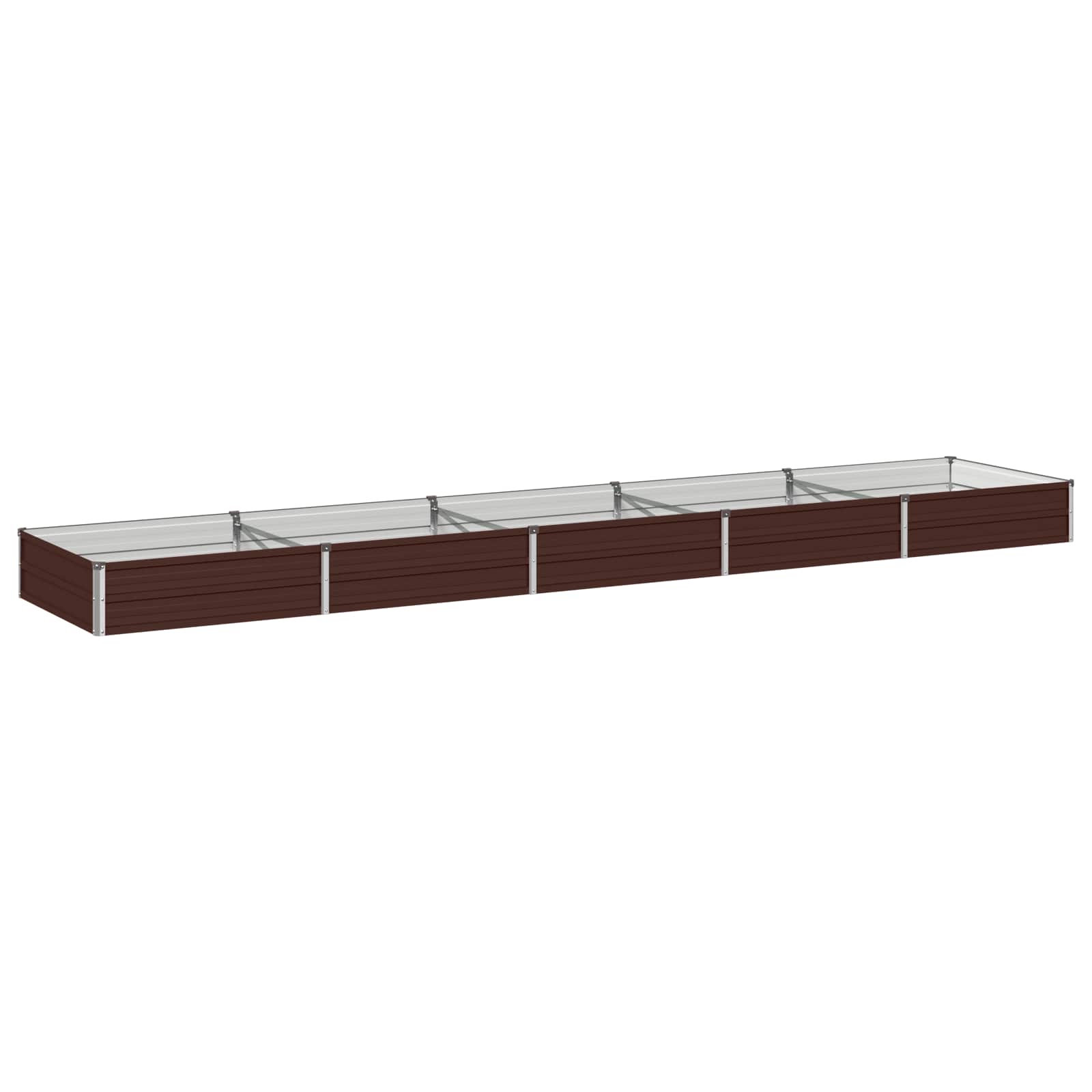 Hochbeet Im Garten Braun 400 X 80 X 24 Cm Kaltgewalzter Stahl Vidaxl