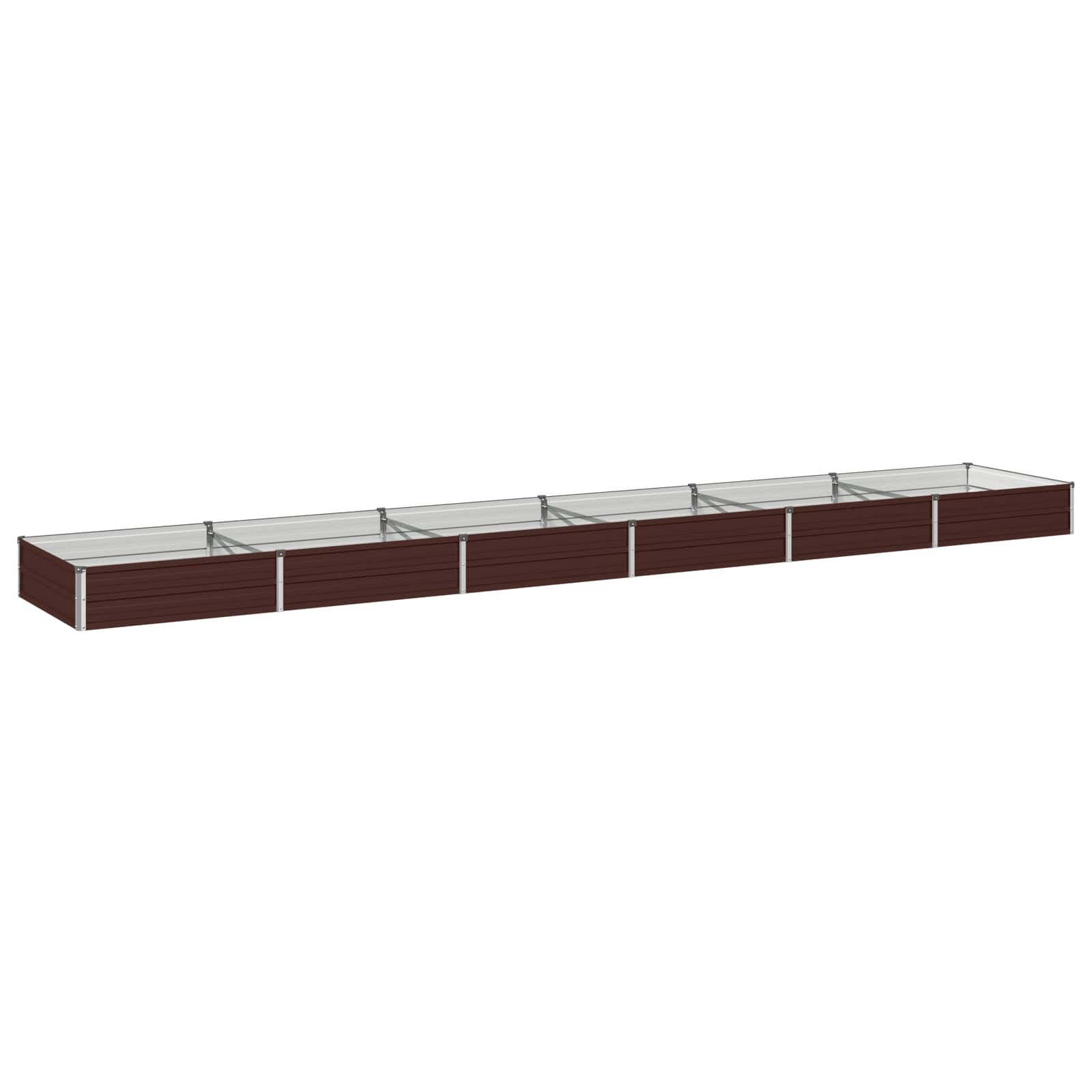 Hochbeet Im Garten Braun 480 X 80 X 24 Cm Kaltgewalzter Stahl Vidaxl