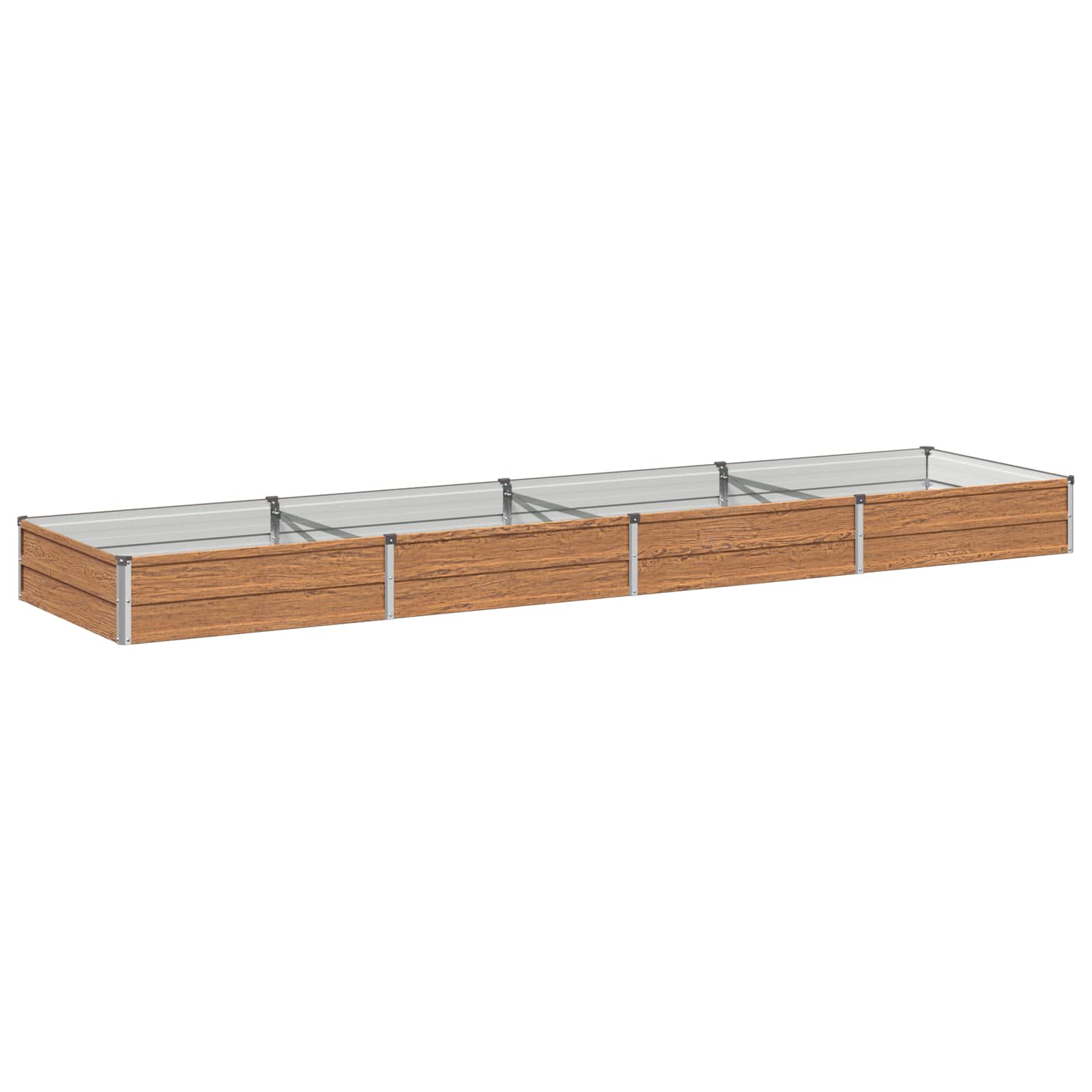 Hochbeet Im Garten Holz Braun 320 X 80 X 24 Cm Vidaxl