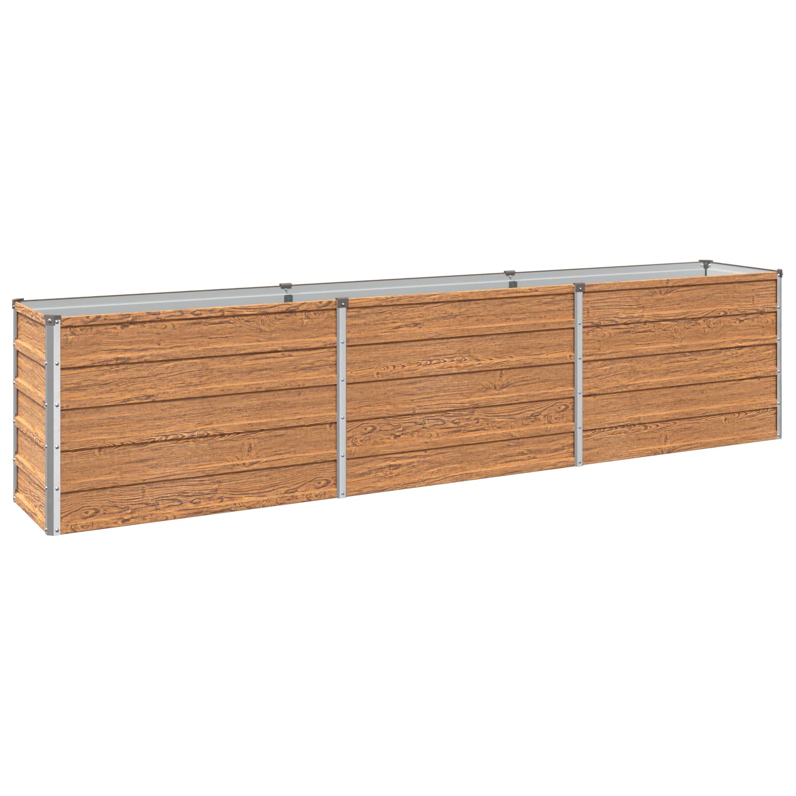 Hochbeet Im Garten Holz Braun 240 X 40 X 55 Cm Vidaxl
