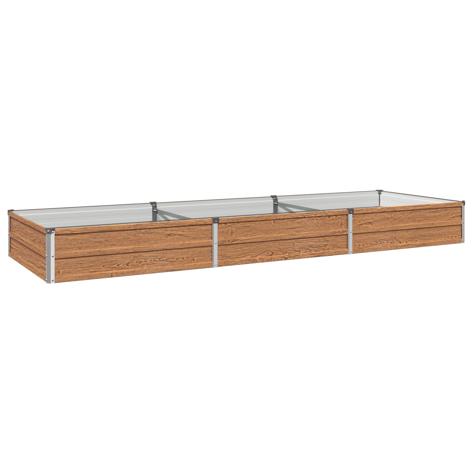 Hochbeet Im Garten Holz Braun 240 X 80 X 24 Cm Vidaxl