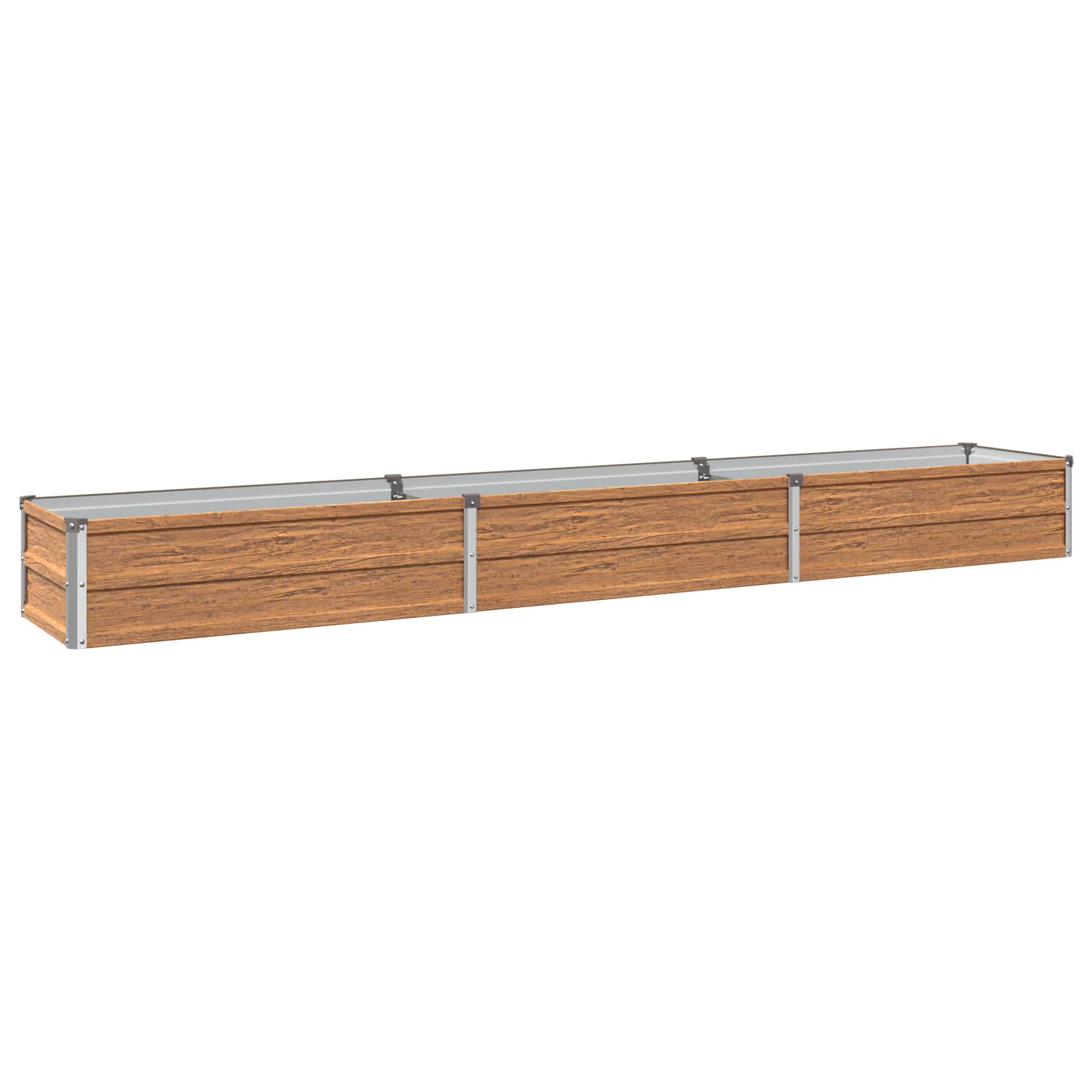 Hochbeet Im Garten Holz Braun 240 X 40 X 24 Cm Vidaxl